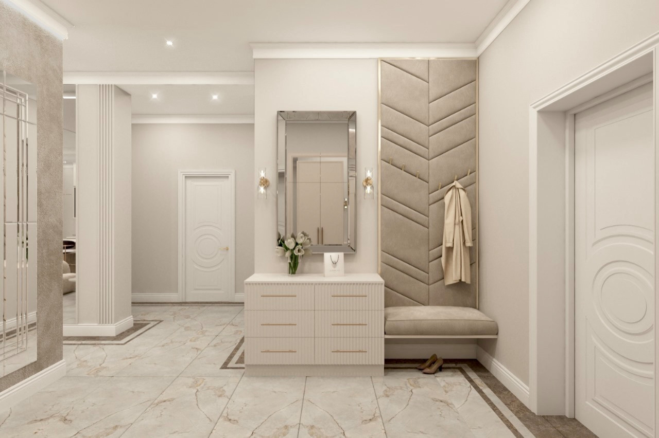 Обложка проекта: Холл в светлых оттенках