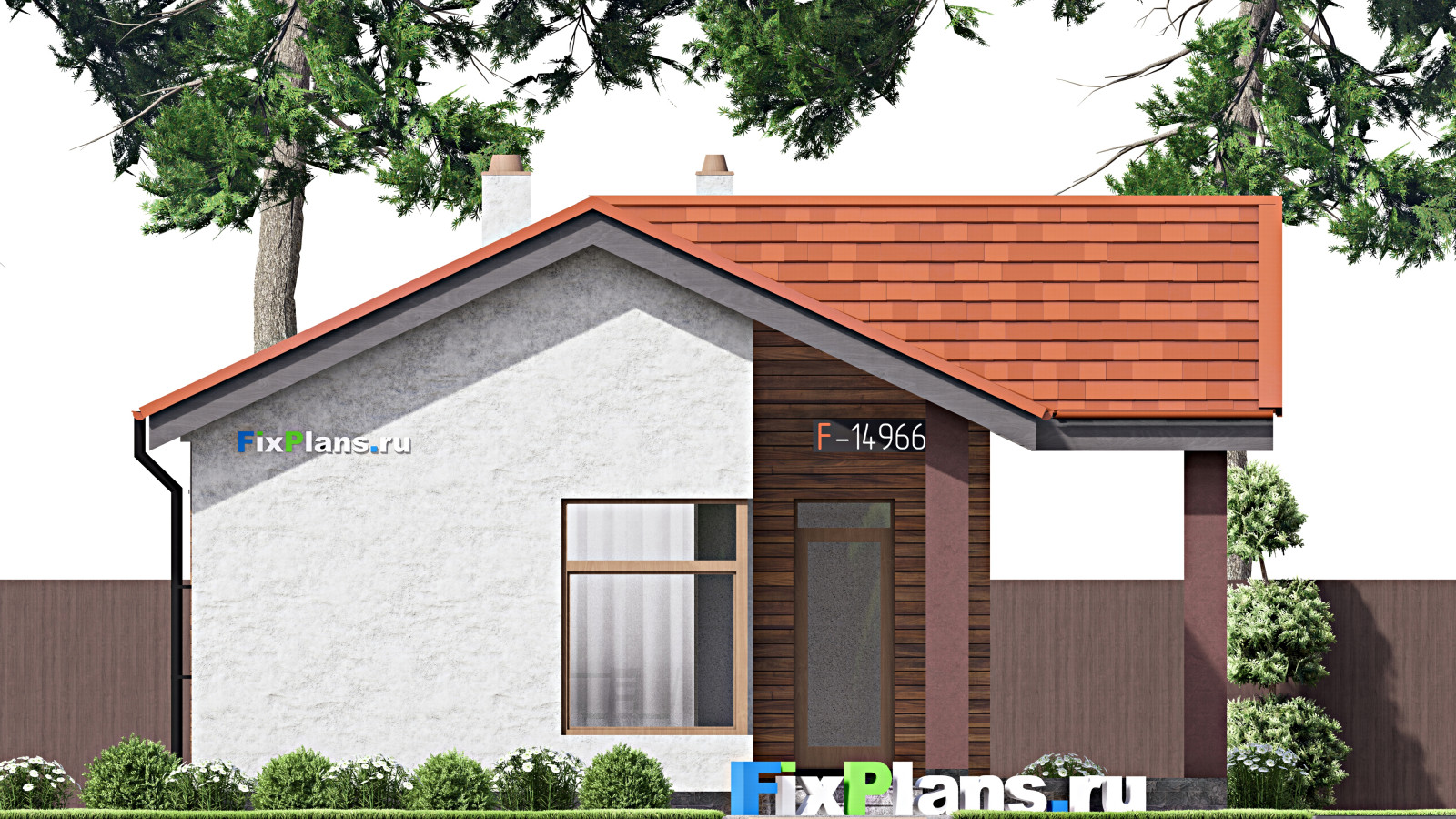 Проект одноэтажного дома 8х9м S53м2 F-14966