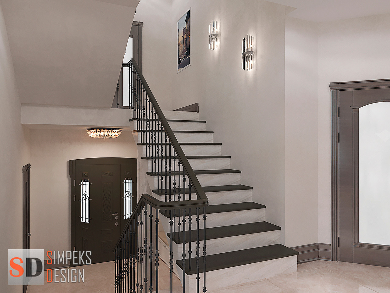 Бра на лестничном пролёте