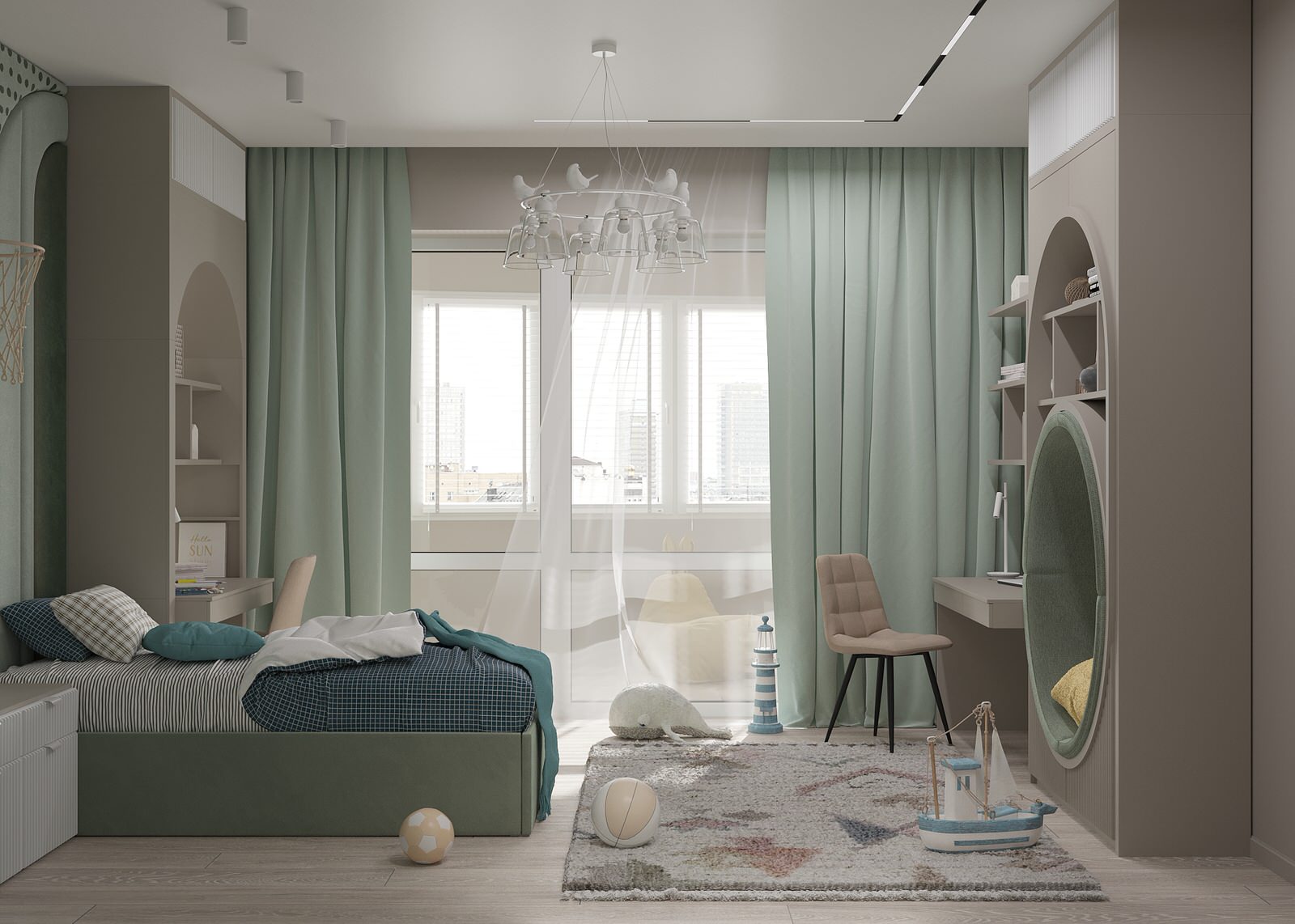 Обложка проекта: Детская комната в современном стиле