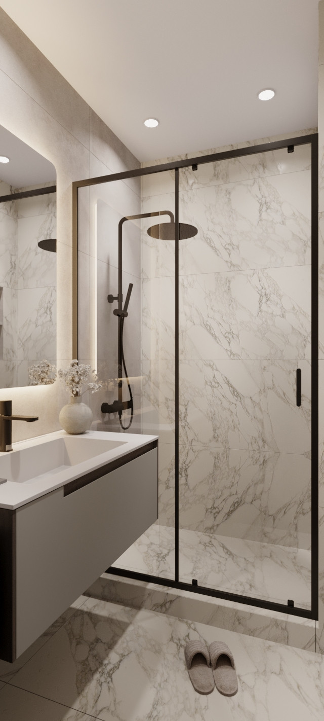 Современный минималистичный дизайн интерьера для молодой пары