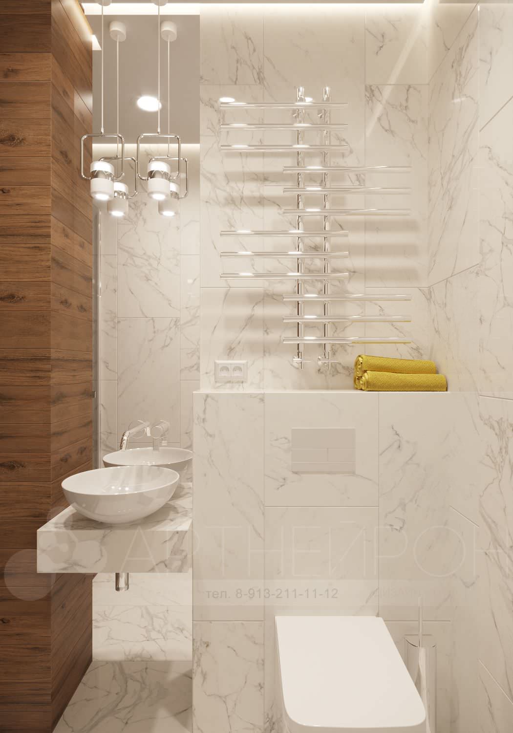 Интерьер санузла + душ