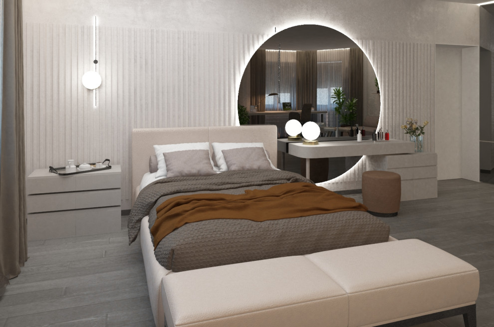 Дизайн-проект 2 этажа коттеджа,  100 кв.м.. Совместный проект с В. Кархалевой