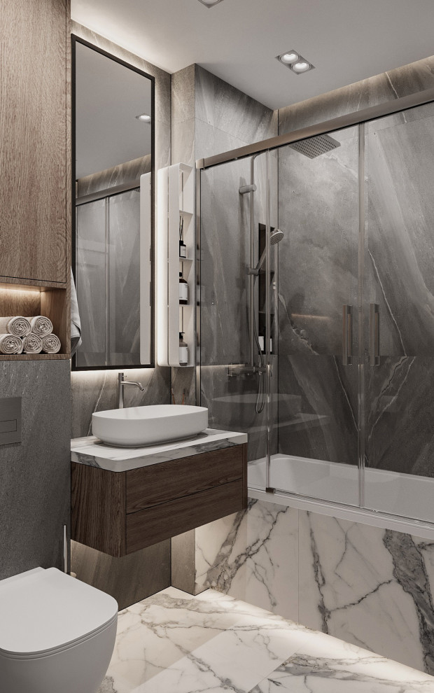 Дизайн-проект трехкомнатной квартиры 80 кв.м. Проект 2024г.