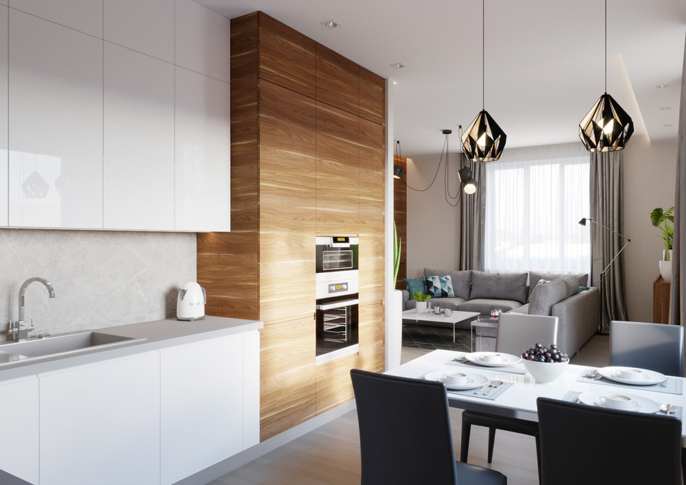 Кухня-гостиная в загородном доме