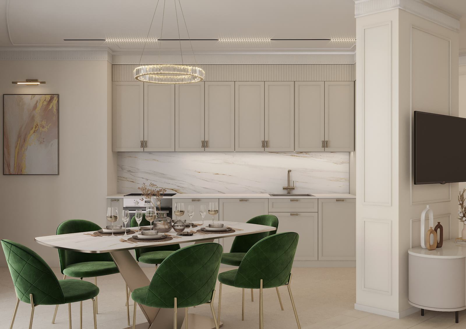 Обложка проекта: Кухня - гостиная