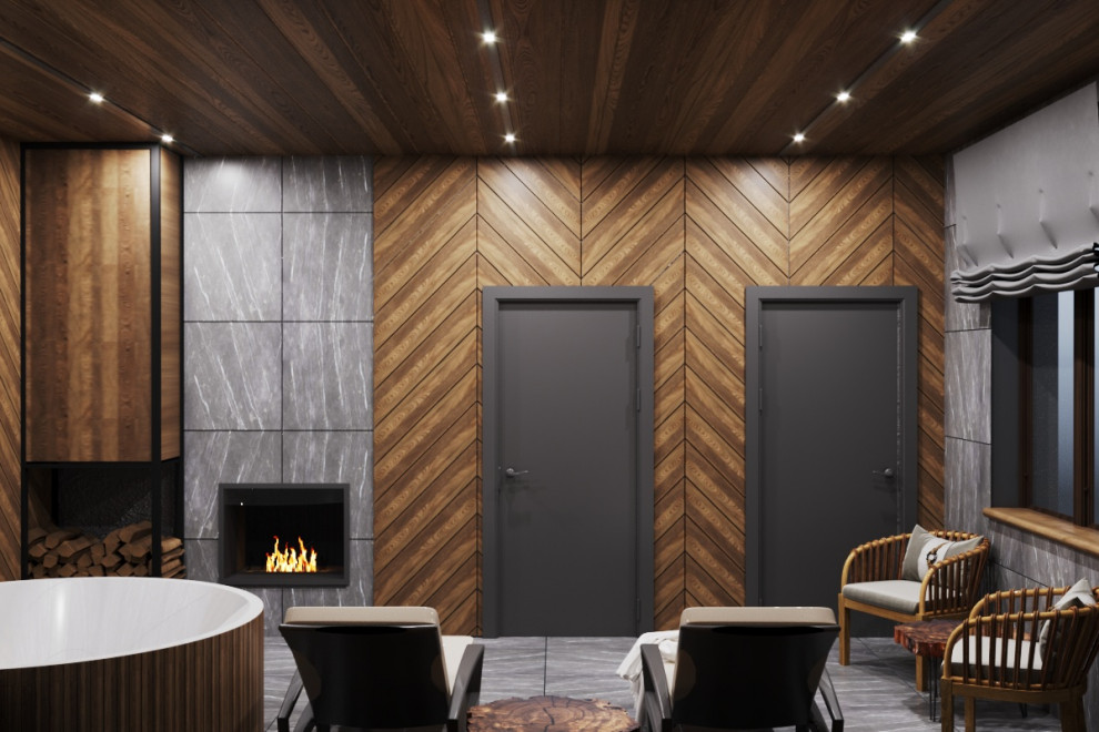 Дизайн зоны барбекю и бани