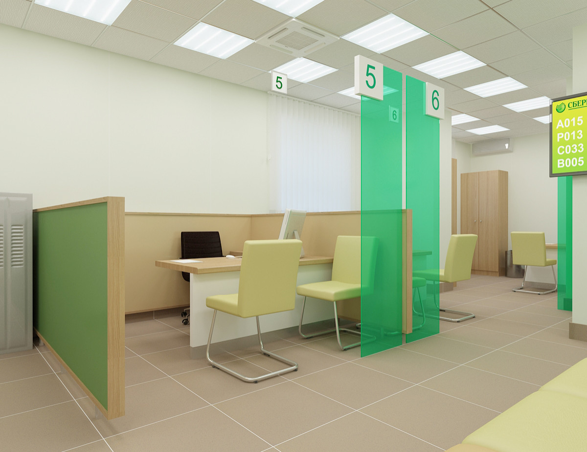 Дизайн-проект отделения ПАО Сбербанка Омская обл. р-н Нижняя Омка