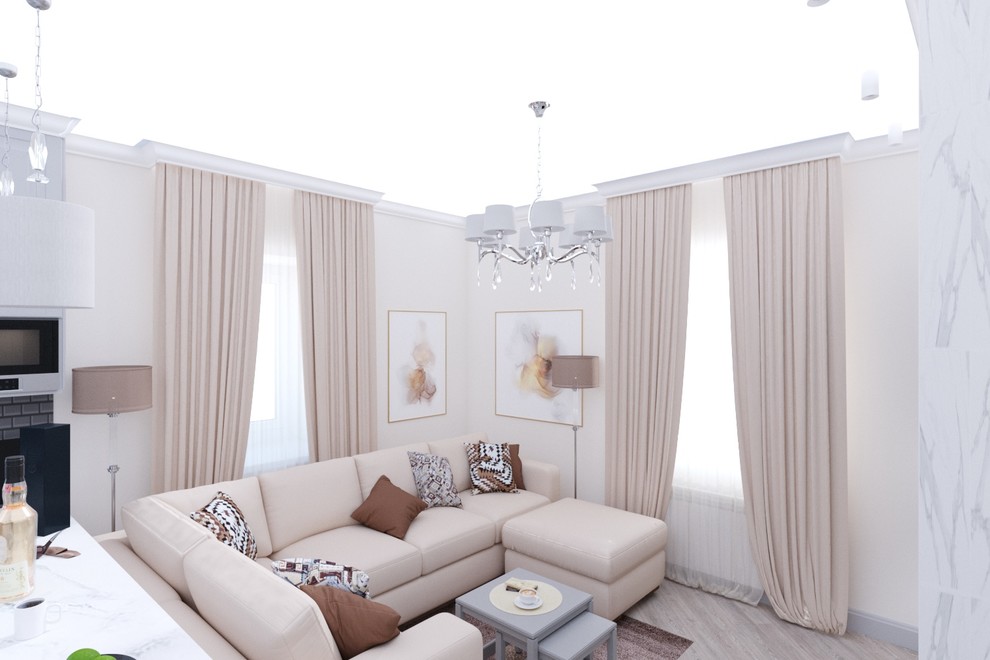 кухня гостиная в стиле классическом стиле