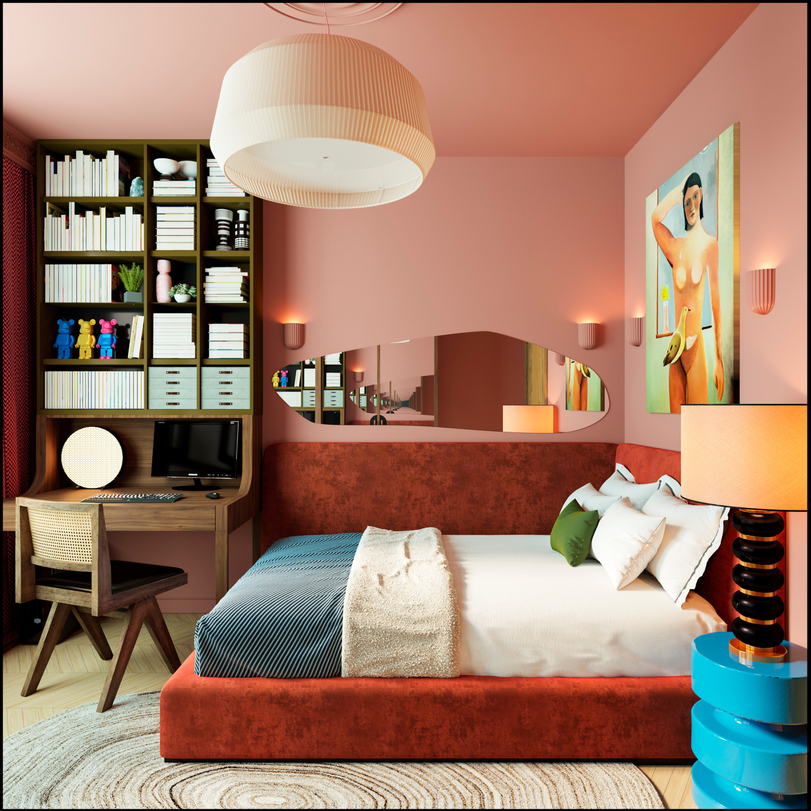 Необычная яркая современная классика на 60 м2 в квартире от ПИК