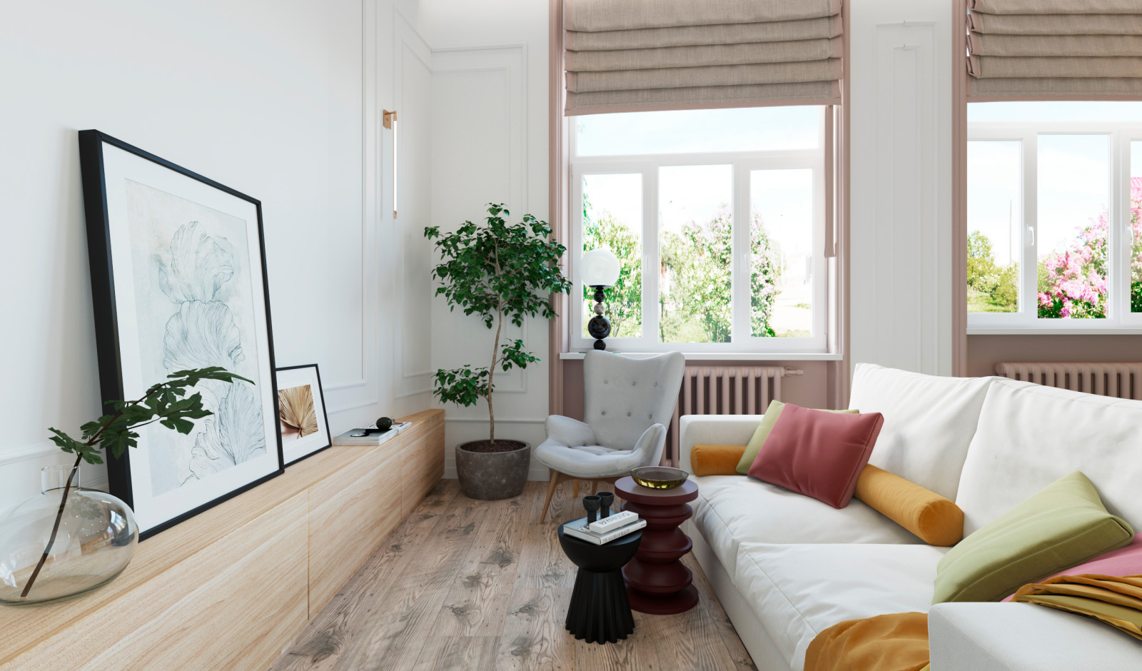 Обложка проекта: Квартира с потолками 3.4 м для молодой пары