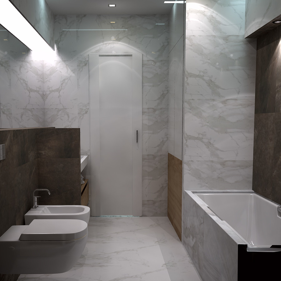 Квартира с арт-объектом из мрамора