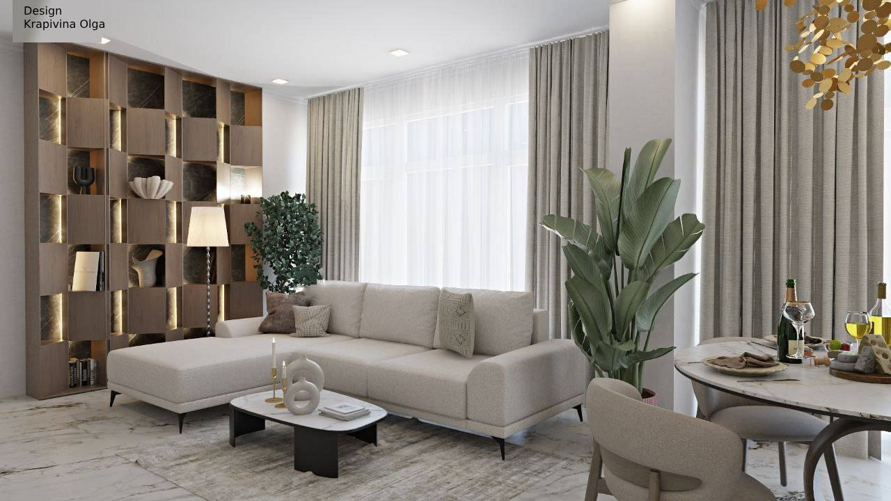 Кухня-гостиная. ЖК "HIGH LIFE"