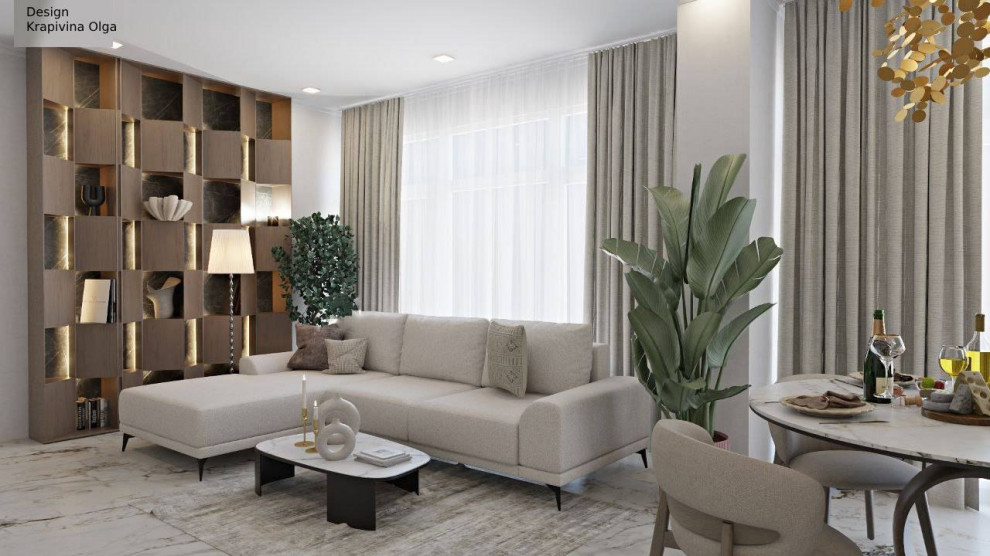 Кухня-гостиная. ЖК "HIGH LIFE"