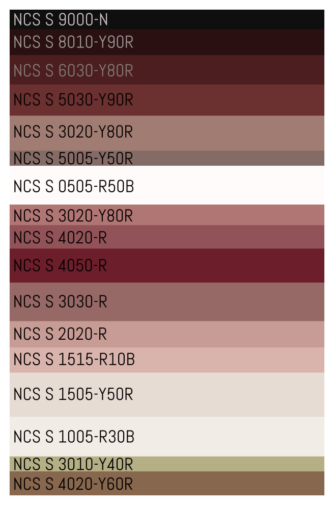 Цветовая карта интерьера