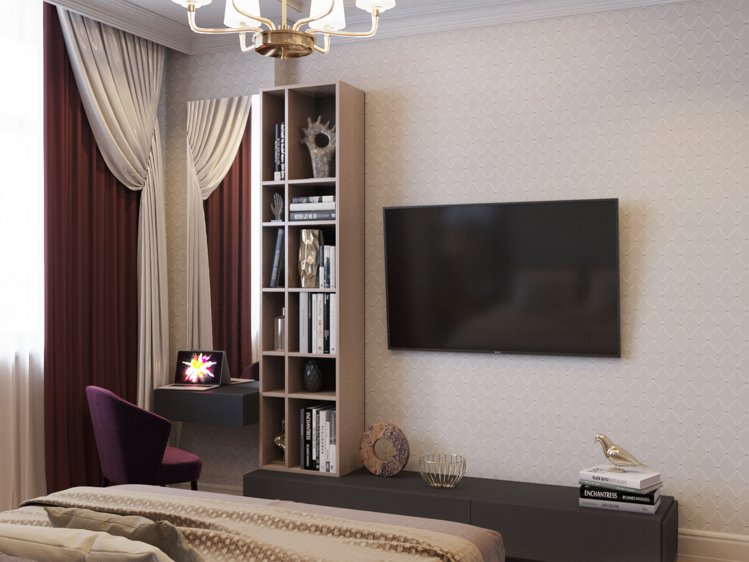 Легкий интерьер с элементами ар-деко