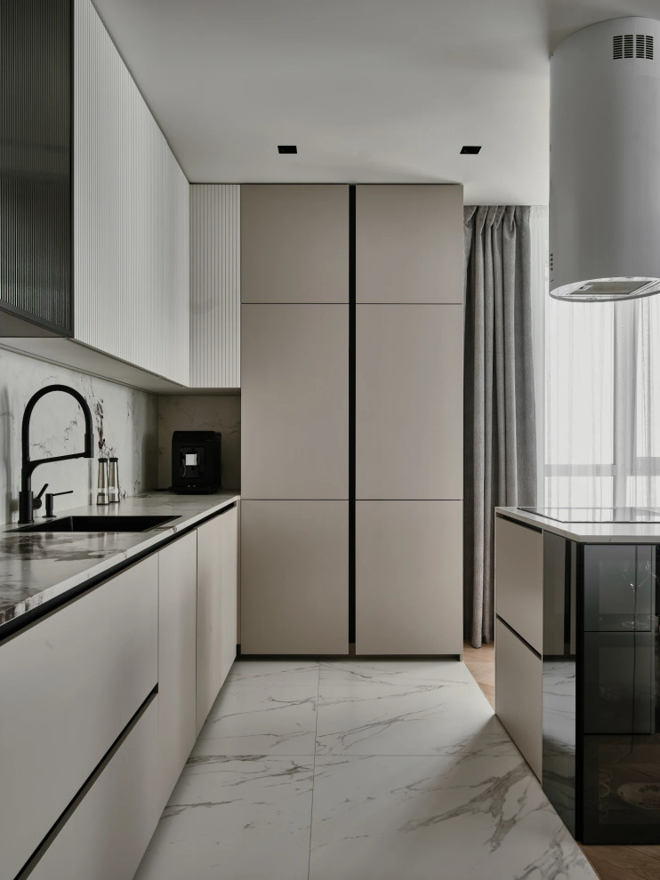 Дизайна-проект кухни гостиной ЖК "Две эпохи"