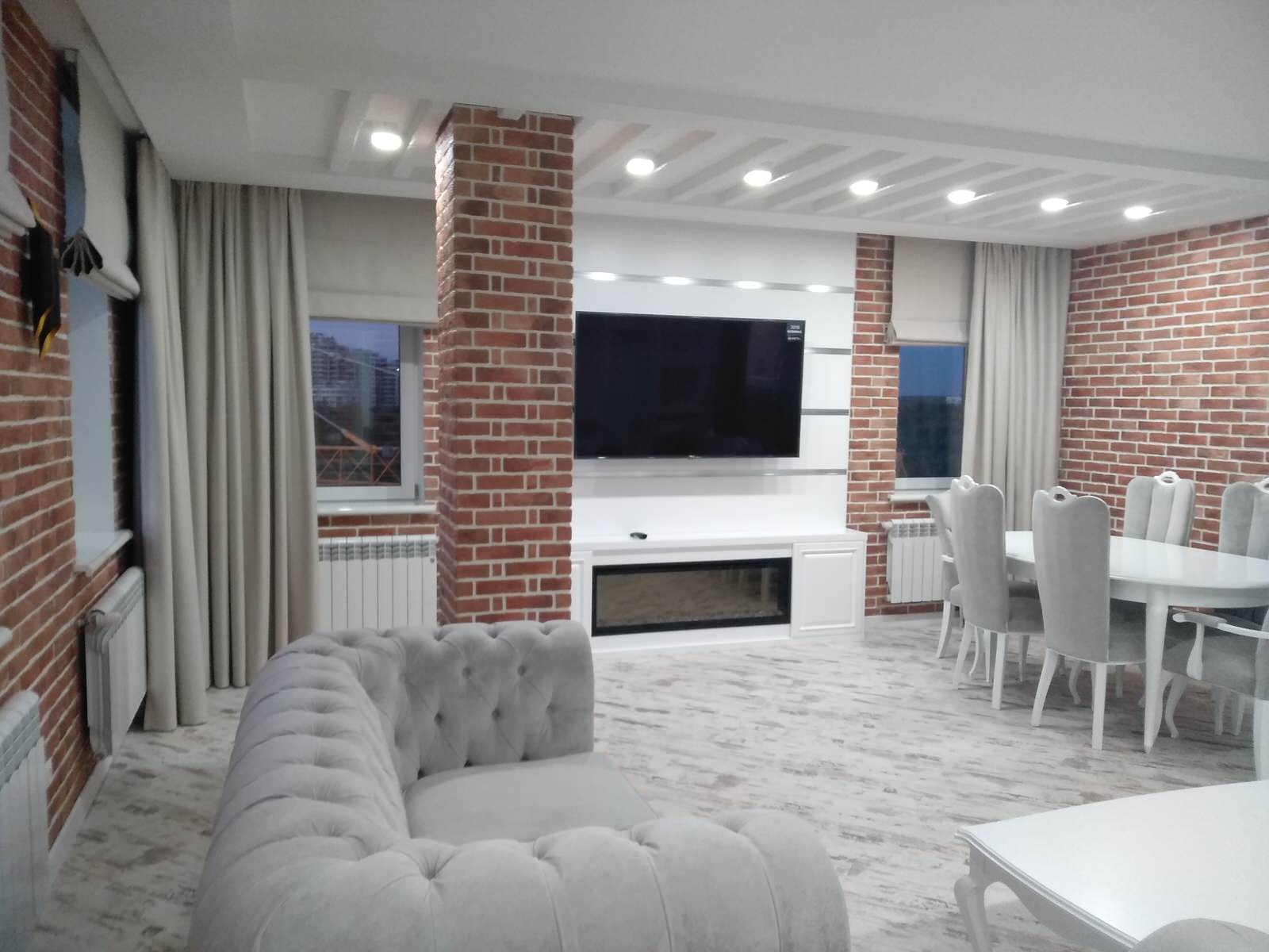 Текстильное оформление 3-х  квартиры