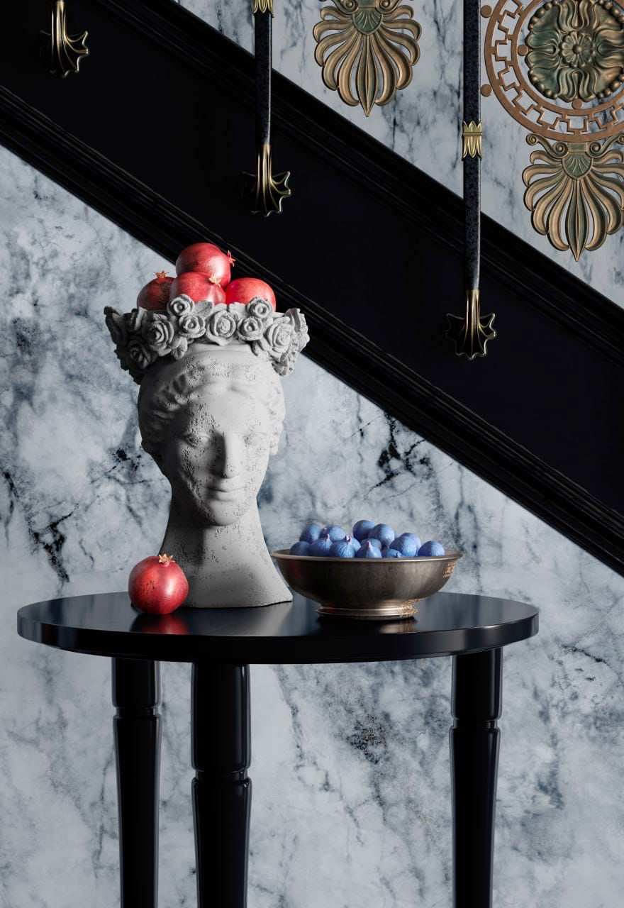 Визуализация холла в отеле Maison de la Luz