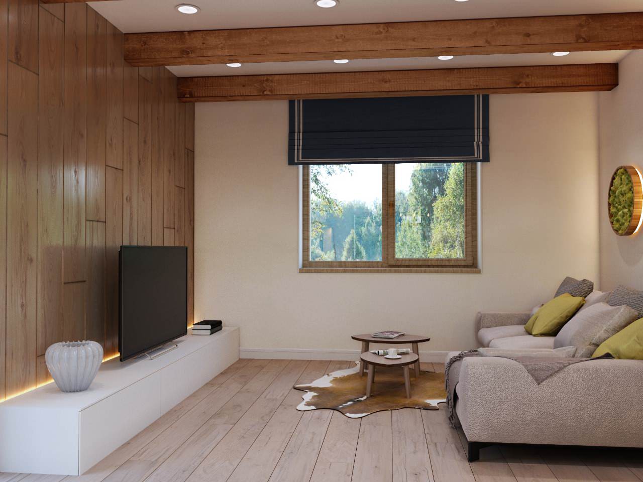 Дизайн проект дома 120кв.м в современном стиле с элементами эко-стиля