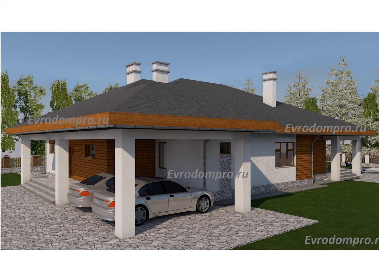 Проект дома в американском стиле R-74