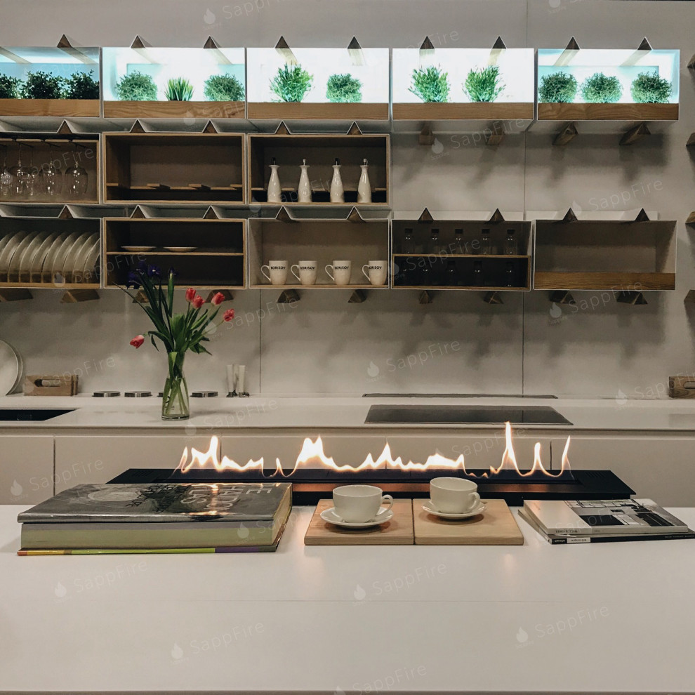 Обложка проекта: Биокамин на Кухне: Элегантный Дизайн и Уютная Атмосфера