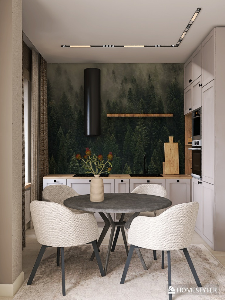 Обложка проекта: Двухкомнатная квартира для семьи из четырех человек