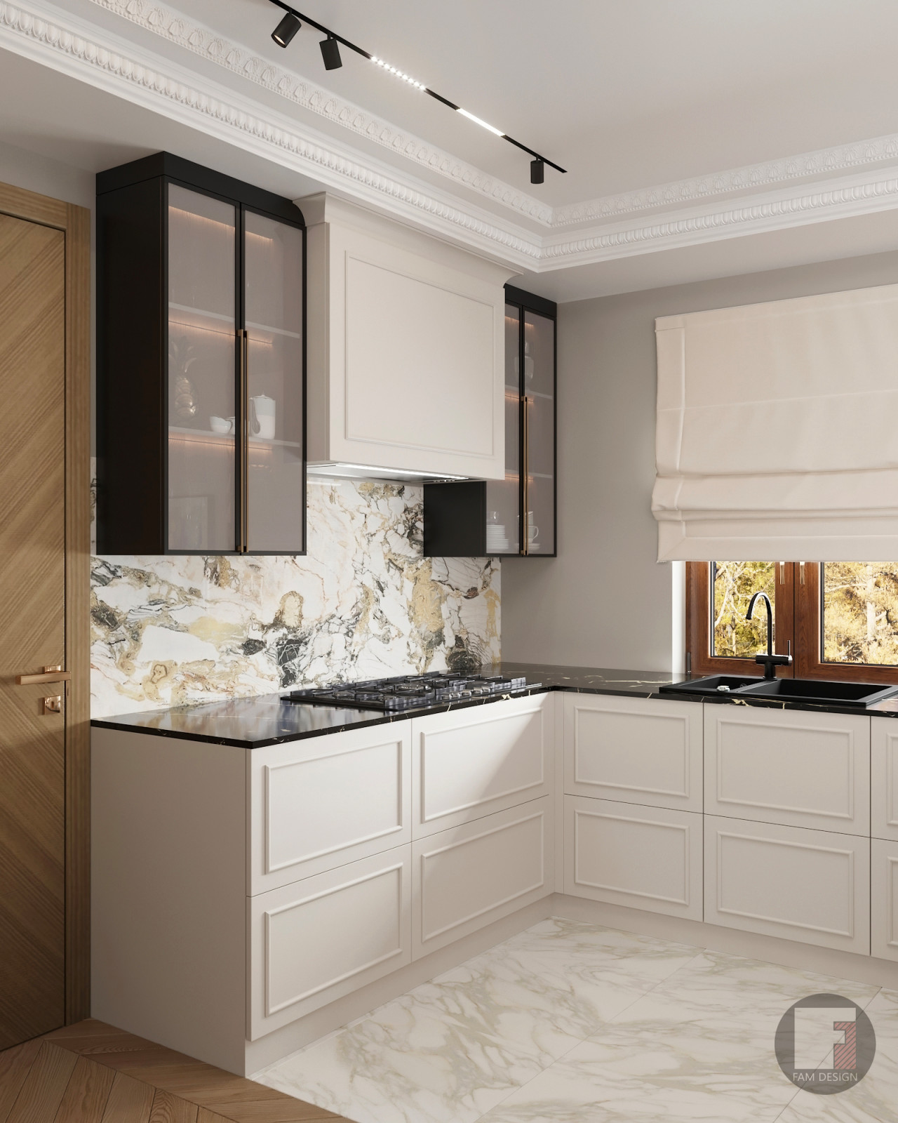 Обложка проекта: Стильная гостиная в неоклассике