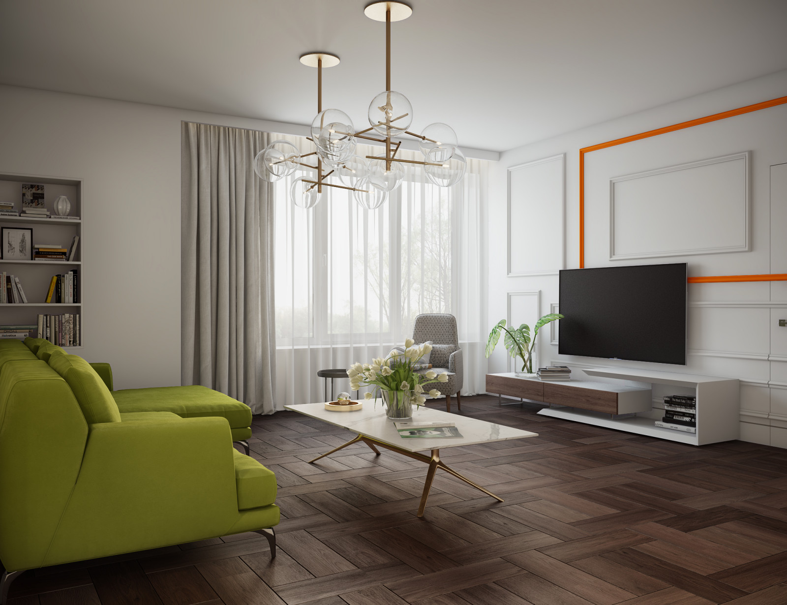 Интерьер в 160м2 ЖК Велтон парк