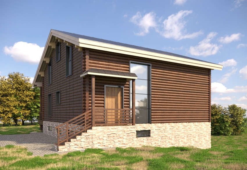 Проект дома на склоне