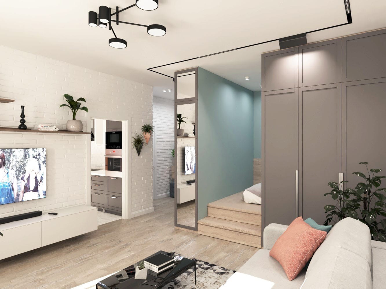 Дизайн-проект однокомнатной квартиры