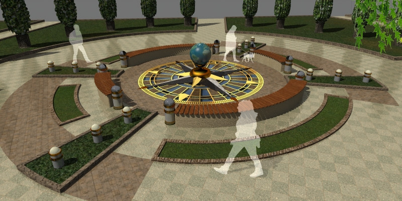 Эскиз -концепт фонтан "Роза ветров"