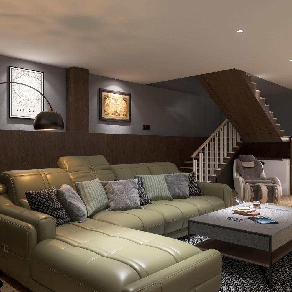 Двухэтажный дом с цокольным этажом 208м2