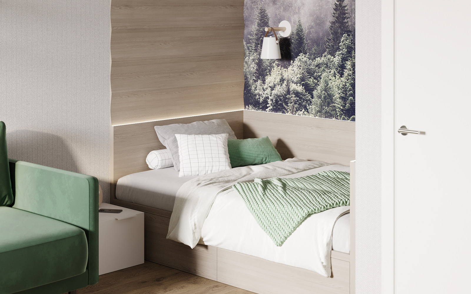 ЖК «Ultra City», квартира в стиле современный минимализм в теплой светлой гамме