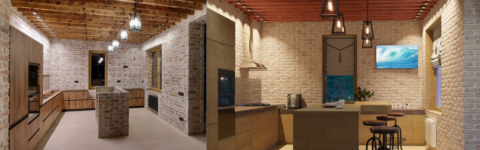 Обложка проекта: Проект пристройки кухни-гостиной к дому (визуализация и реализация)