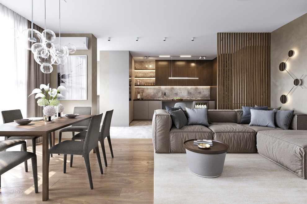 Кухня-гостиная в ЖК Солнечный круг