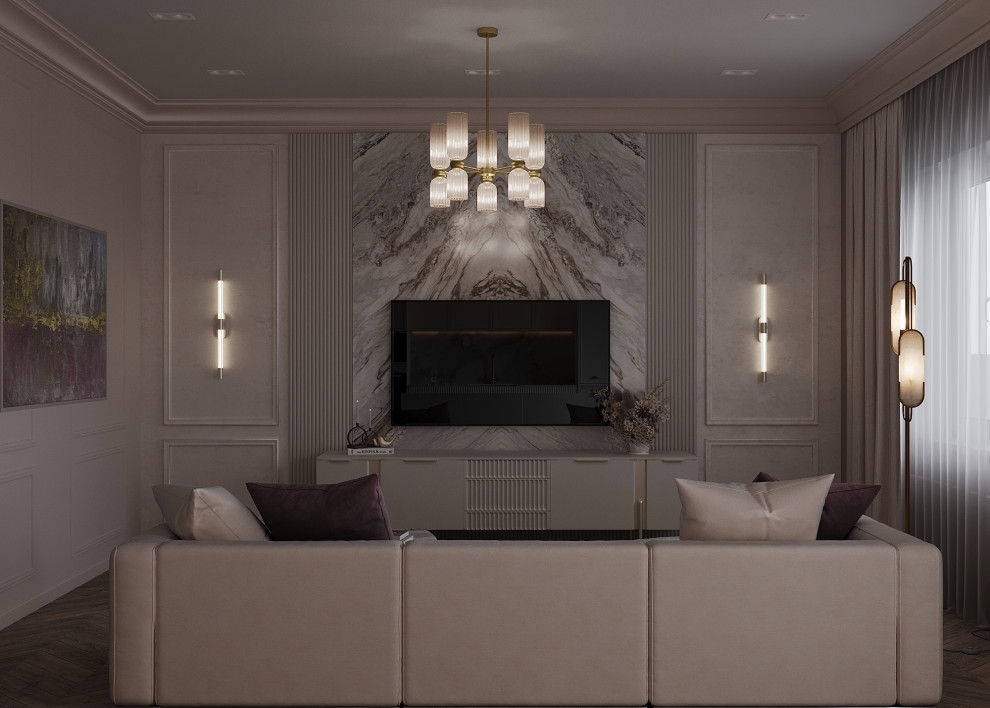 Проект Кухни-гостиной, 31 кв.м  ЖК "Настоящее", Москва