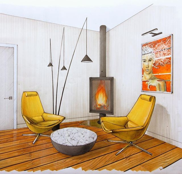 Эскизная подача интерьера для ивентеров, дизайнеров и архитекторов