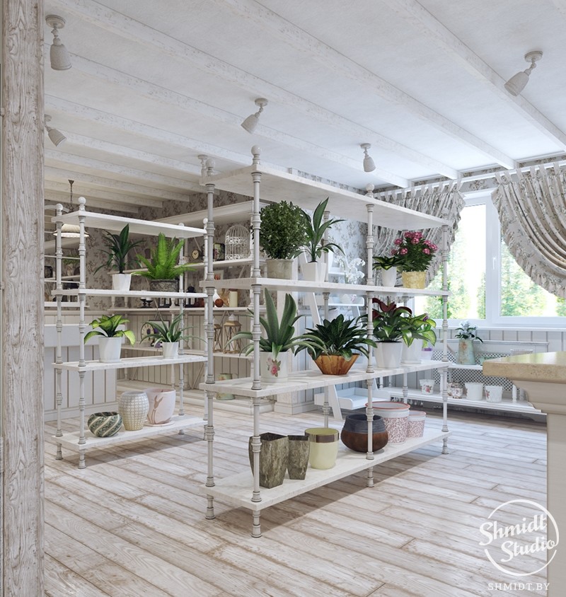 Проект цветочного магазина ArtFlora в Минске, 80 м.кв.
