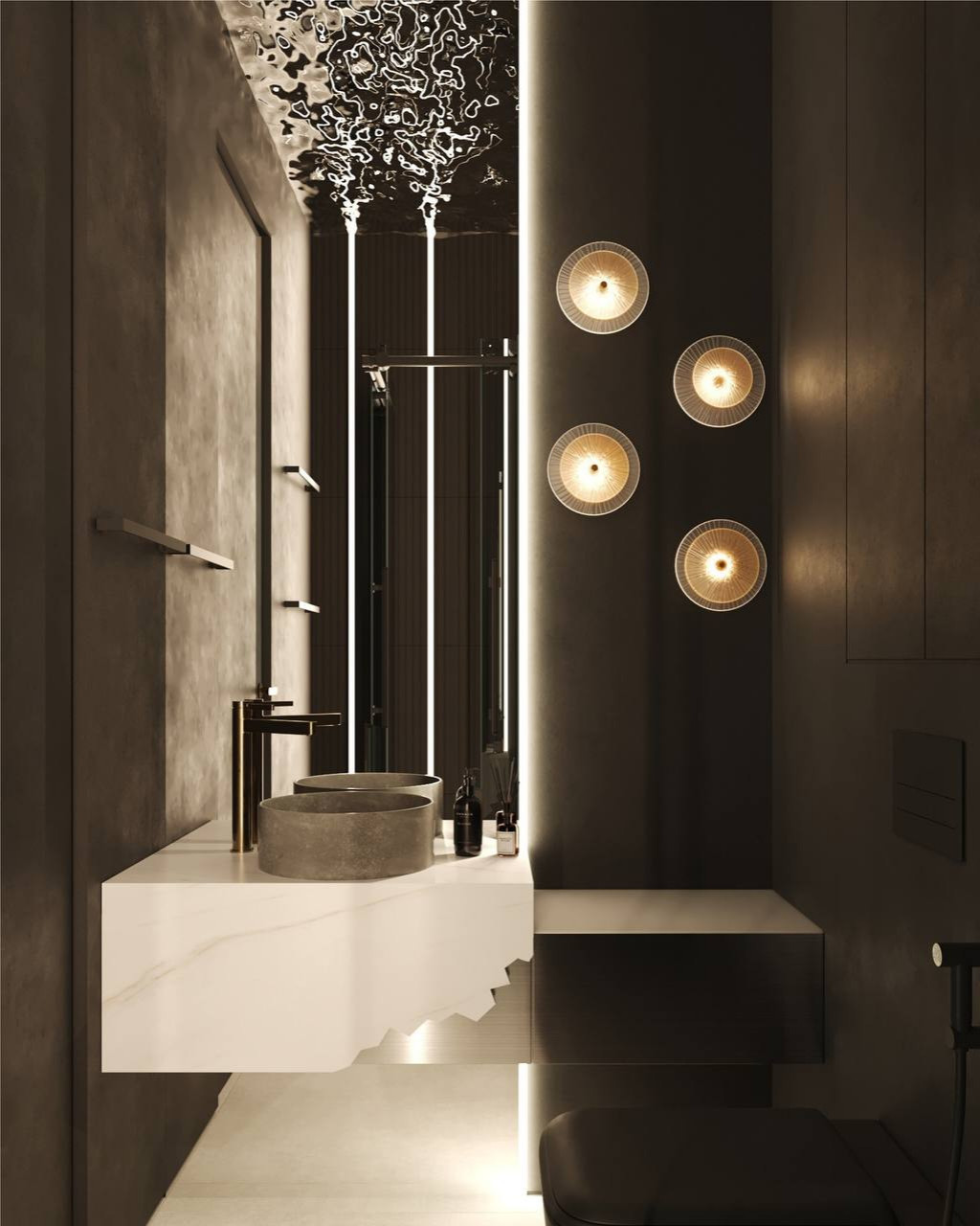 Обложка проекта: Эстетика, стиль и функциональность. Гостевой санузел, площадью 2,7 м²