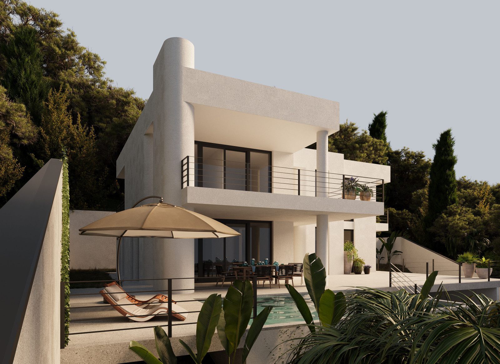 Дом на склоне