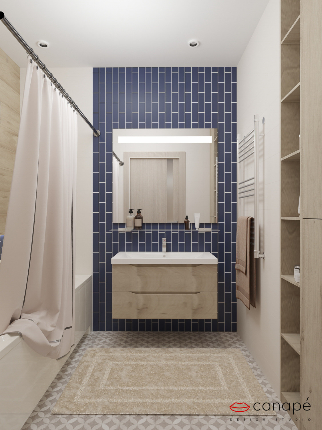 Нюансы синего и горчица