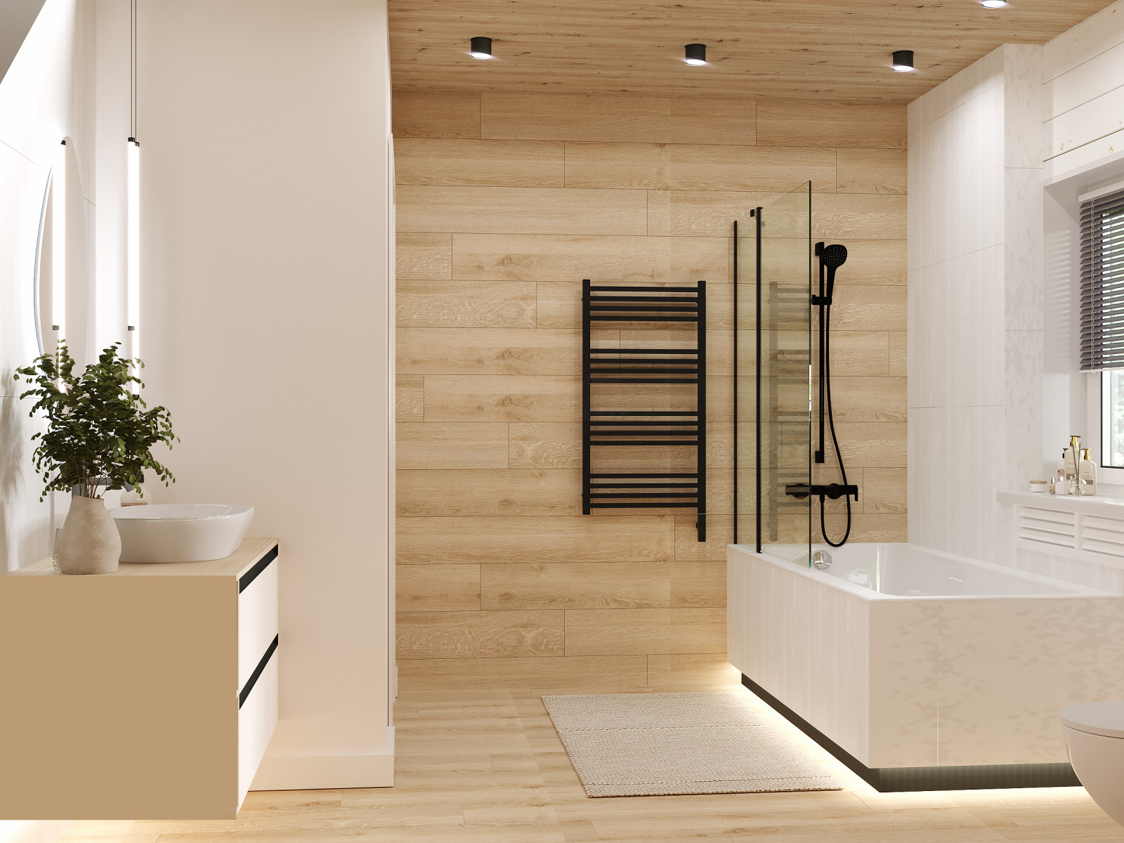 Дизайн 2го этажа в доме из бруса