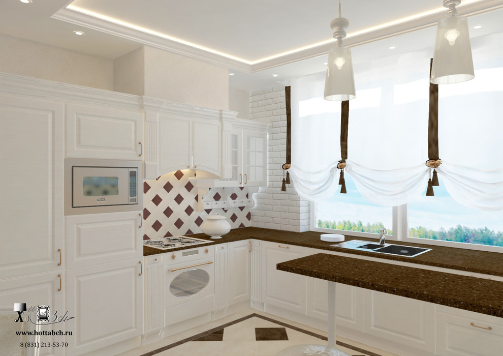 дизайн-проект кухни-гостиной в д. Кусаковка