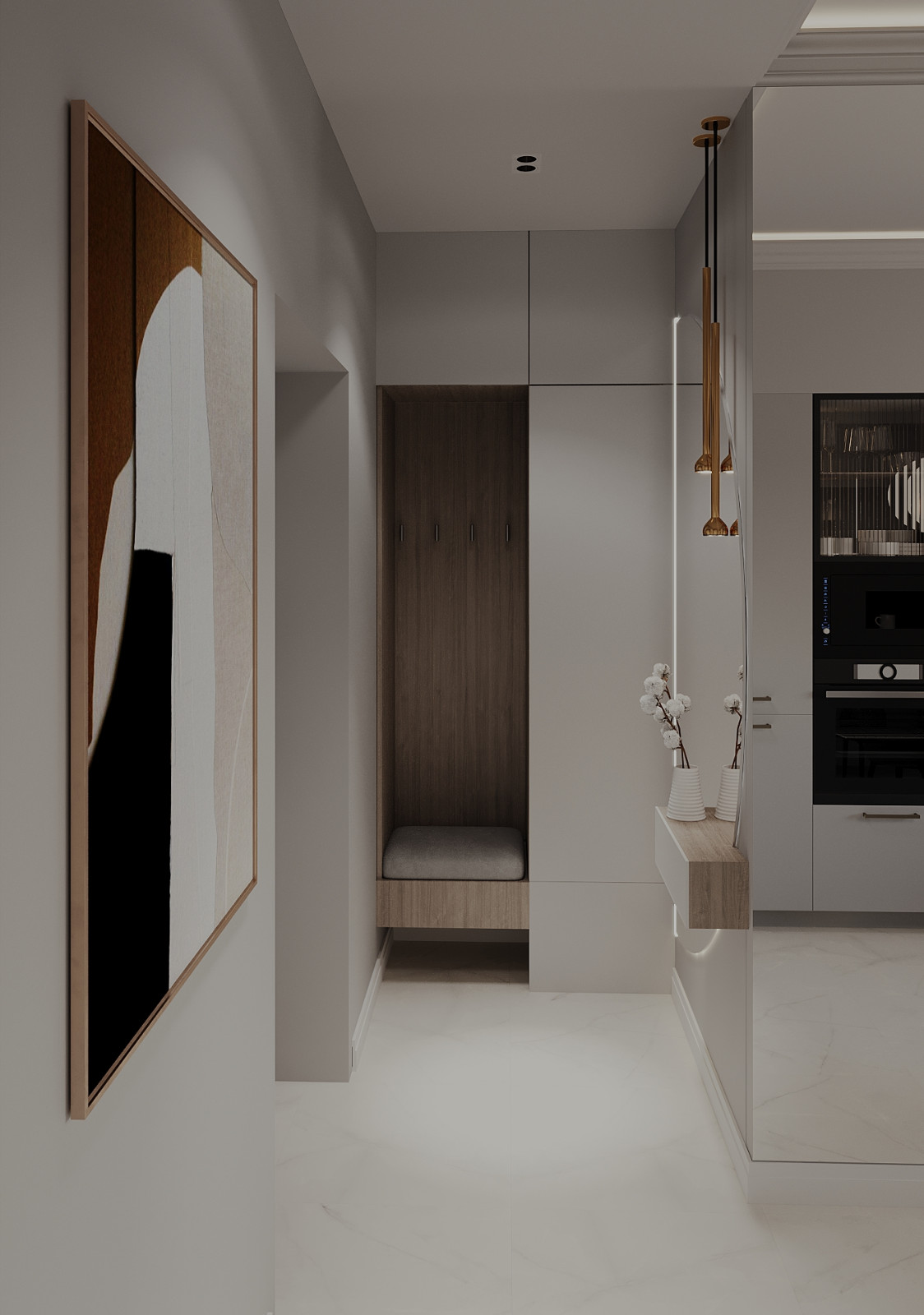 ЖК Статус г. Иваново, Дизайн-проект квартиры 47 м2, Кухня-гостиная