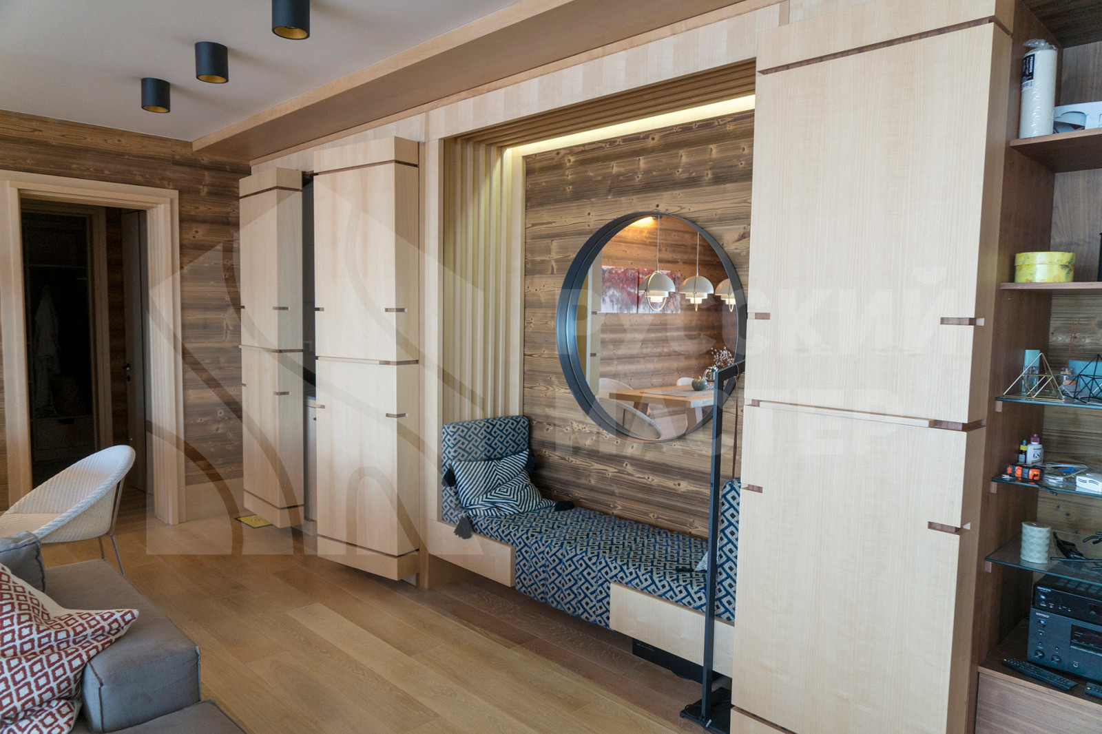 Одноэтажный дом в современном стиле с уютной сауной