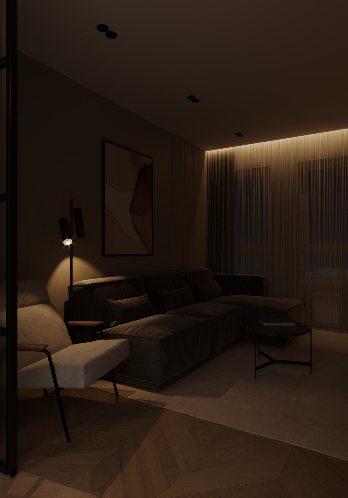 Гостиная (Трехкомнатная квартира, Пенза)