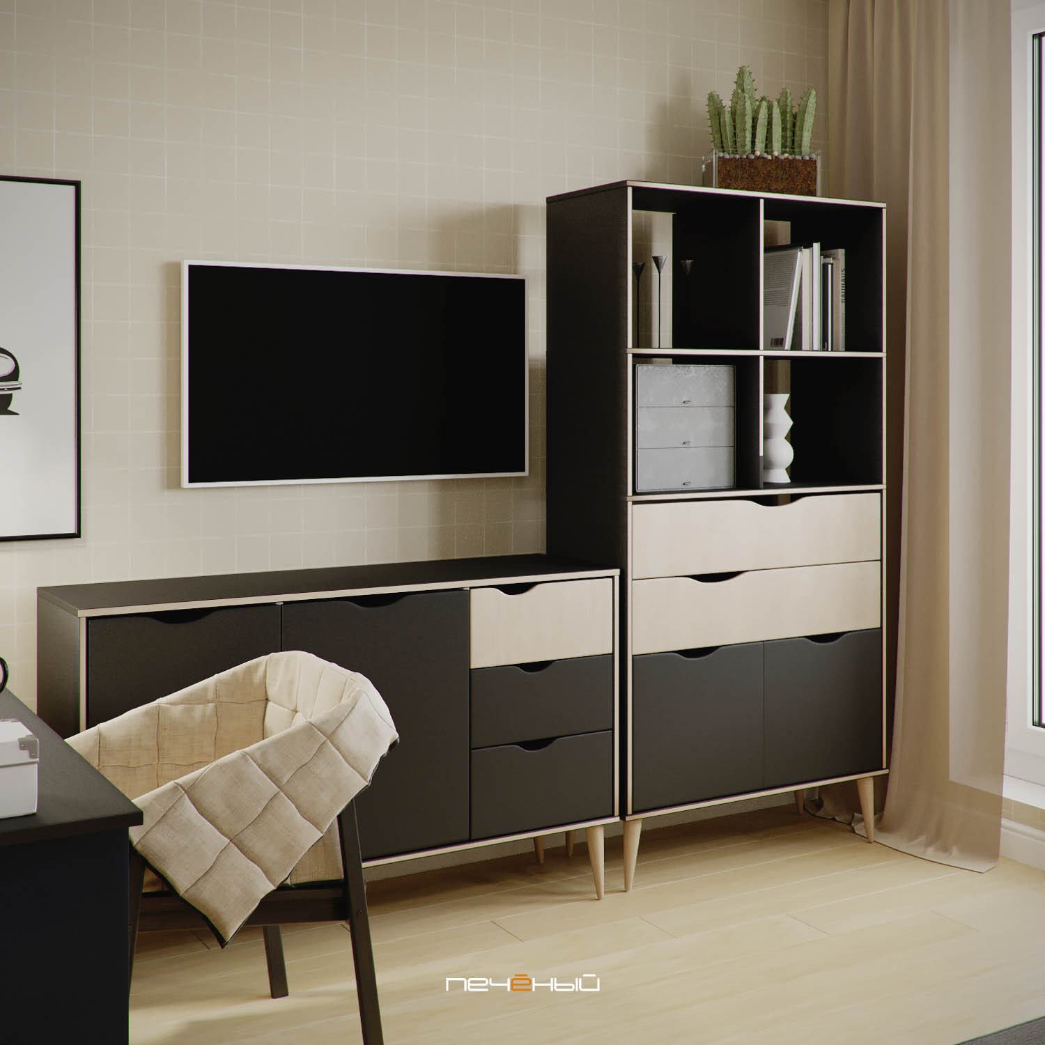 Двухкомнатная современная, уютная квартира