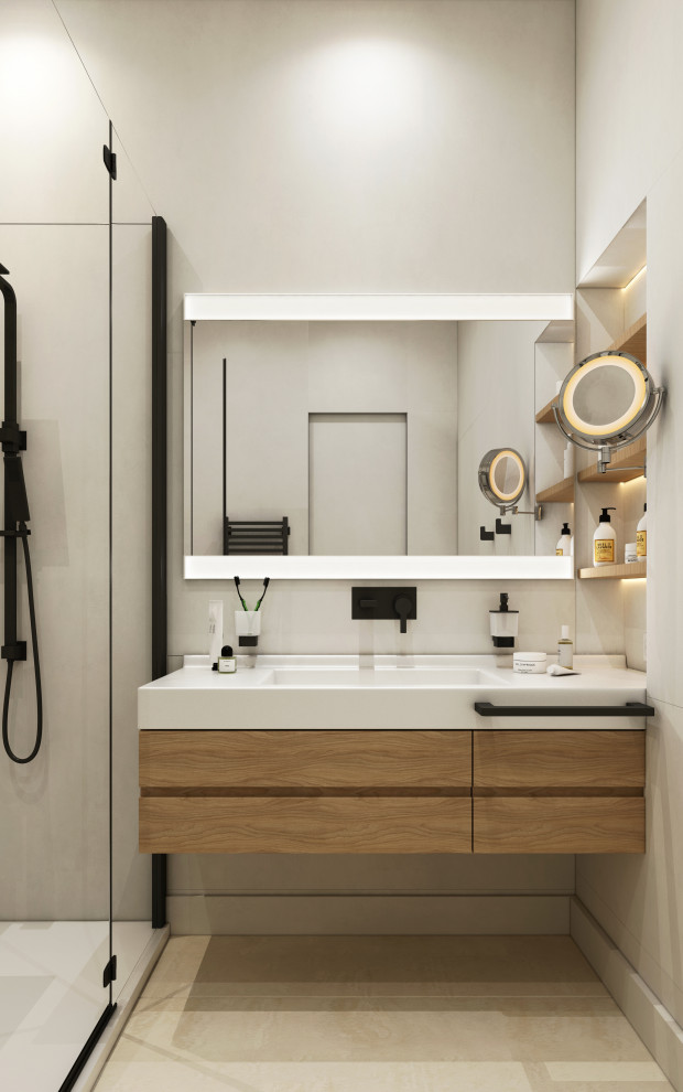 Основной санузел в ЖК "Пресня Сити"