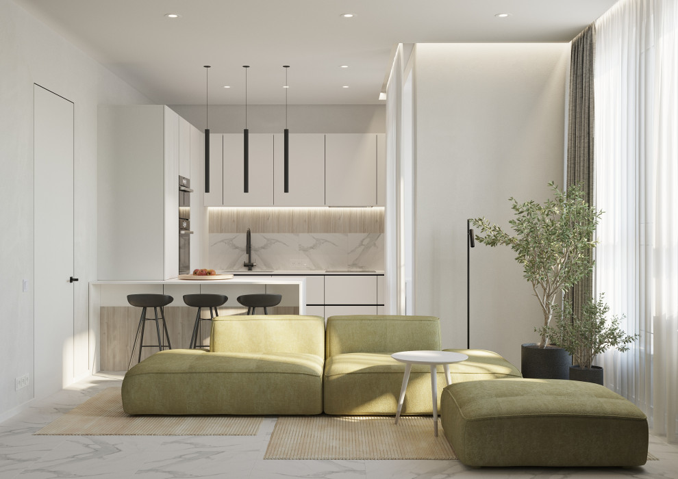 Обложка проекта: Дизайн-проект квартиры студии 35 кв.м